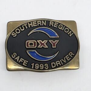Anacortes Brass Works Belt Buckle Oxy Safe Driver 1993 Southern Region